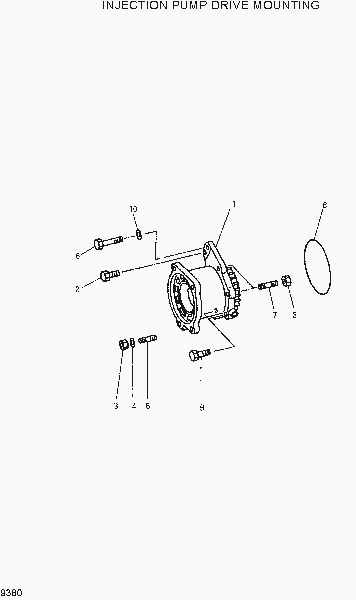 9380  IJECTION PUMP DRIVE MOUNTING   Hyundai R210LC-7H(#9001-)