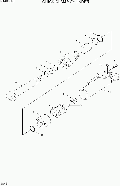 4415  QUICK CLAMP CYLINDER   Hyundai R140LC-9(INDIA)