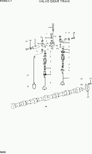 9060  VALVE GEAR TRAIN   Hyundai R340LC-7(INDIA)