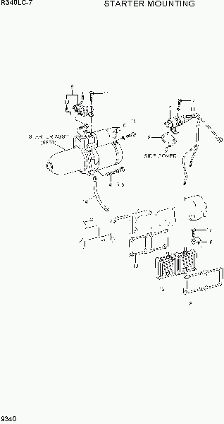 9340  STARTER MOUNTING   Hyundai R340LC-7(INDIA)