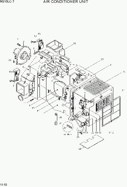 1110  AIR CONDITIONER UNIT   Hyundai R510LC-7(INDIA)