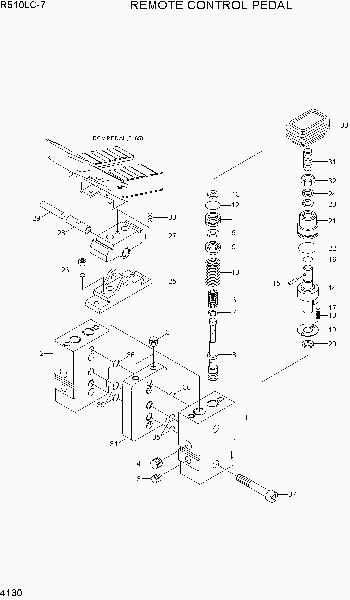 4130  REMOTE CONTROL PEDAL   Hyundai R510LC-7(INDIA)