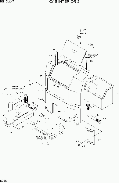 6085  CAB INTERIOR 2   Hyundai R510LC-7(INDIA)