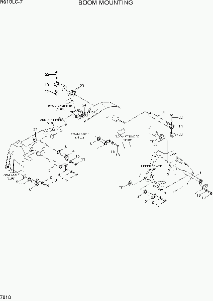 7010  BOOM MOUNTING   Hyundai R510LC-7(INDIA)
