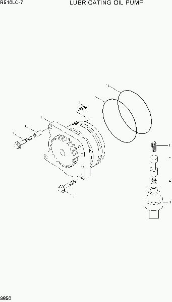 9850  LUBRICATING OIL PUMP   Hyundai R510LC-7(INDIA)