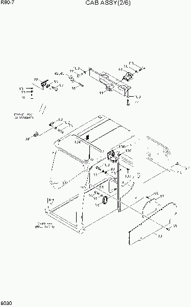 6030  CAB ASSY(2/6)   Hyundai R80-7(INDIA)