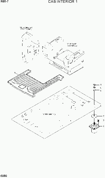 6080  CAB INTERIOR 1   Hyundai R80-7(INDIA)