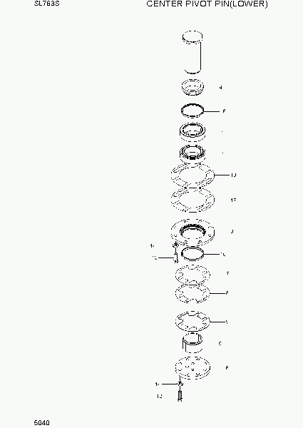 5040 CENTER PIVOT PIN(LOWER)