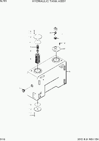 3110 HYDRAULIC TANK ASSY